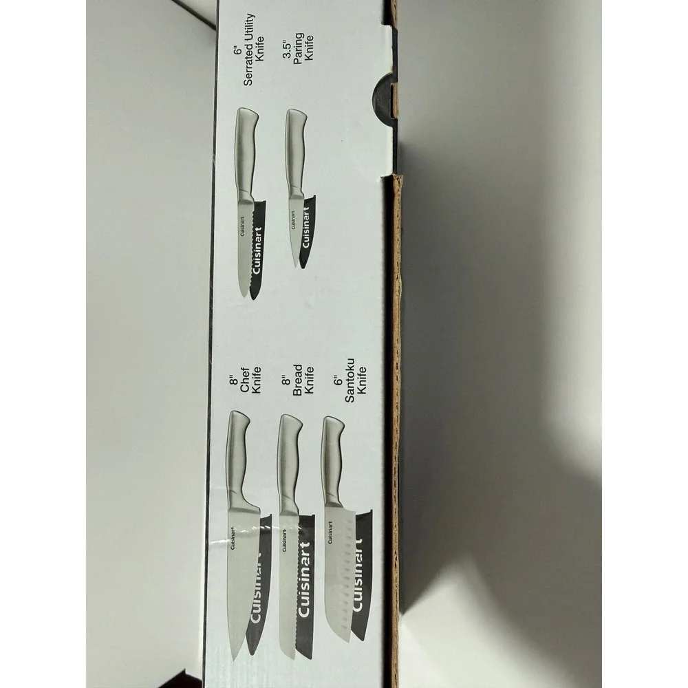 Cuisinart Knife Set Silver New 5pc German Stainless Steel C77SS-5PPC